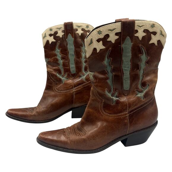 Matisse Leather Pointed Toe Cowgirl Western Boots Brown Size 6M - Picture 4 of 8